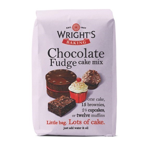 Wrights Baking Chocolate Fudge Cake Mix - single
