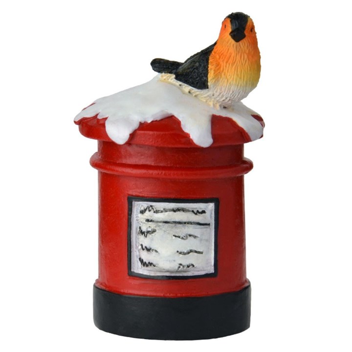 Resin Post Box with Robin - 50mm