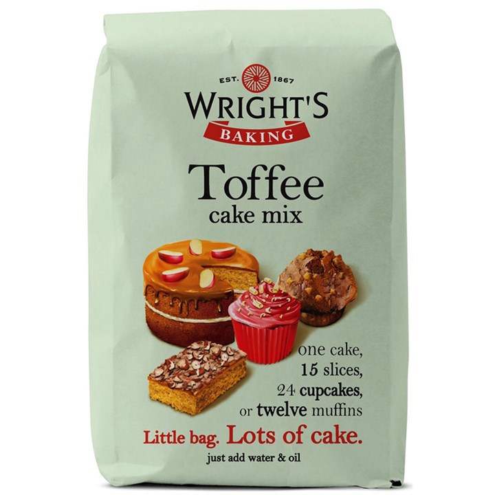 Wrights Baking Toffee Cake Mix 500g - single