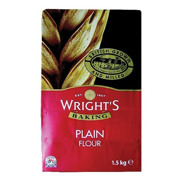 Wrights Plain Flour - 1.5kg x 5 packs