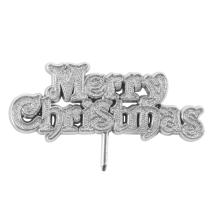 50 x Silver Merry Christmas Motto