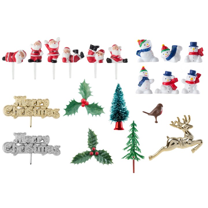 180 Assorted Cake Decorations in Retail Pack