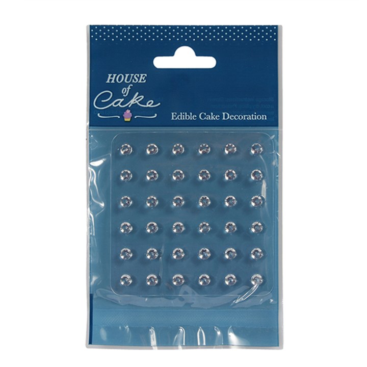 House of Cake Jelly Gems Clear - Pack of 36