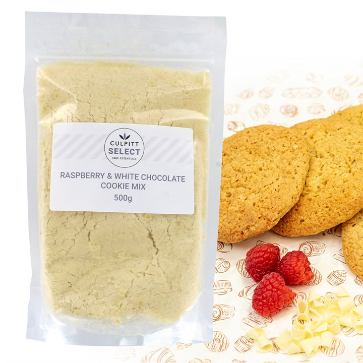 Culpitt Select Cookie Mix - White Chocolate Chip & Raspberry - 500g