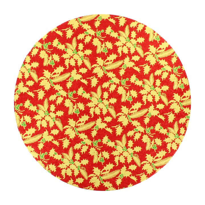 10" Double Thick Round Red Holly Cake Card 5PK