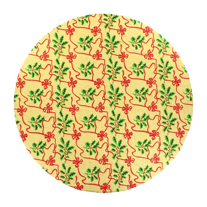 10" Double Thick Round Gold/Red Bow Cake Card 5PK