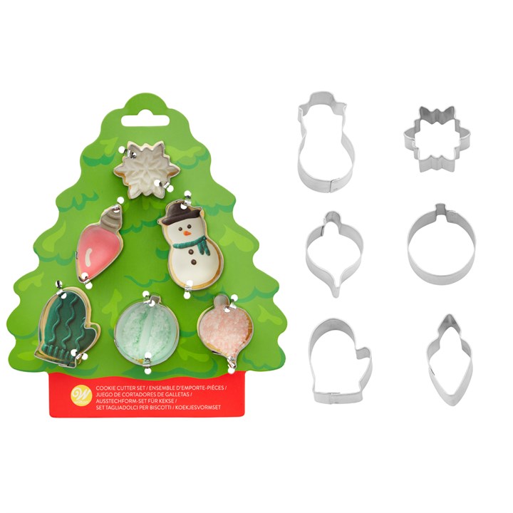Wilton Christmas Tree Assorted  Mini Cutters - 6 Set