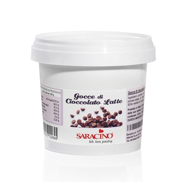 Saracino Milk Chocolate Drops - 1 x 250g