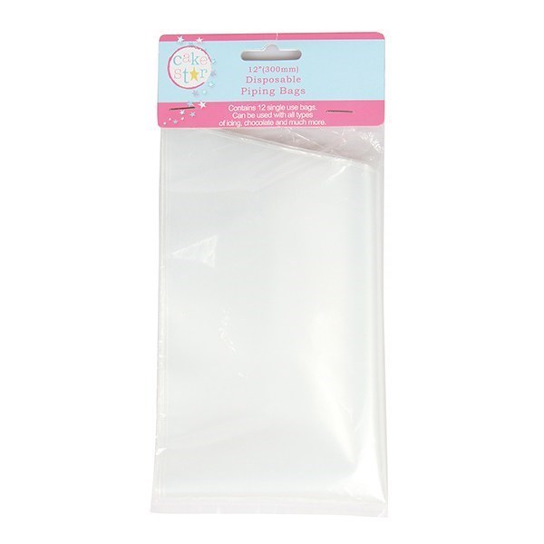 Cake Star 12" Disposable Piping Bags - Pack of 12