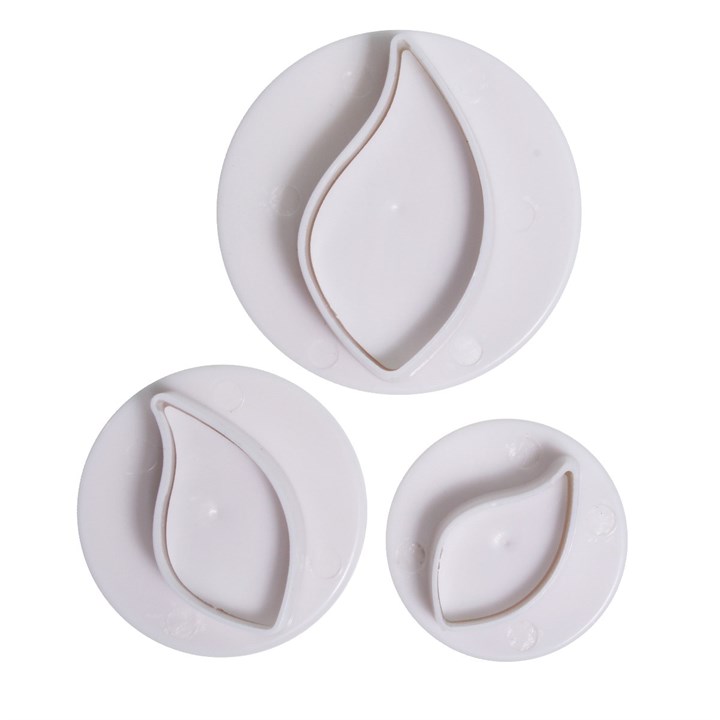 Cake Star Plunger Cutters - Curved Leaf