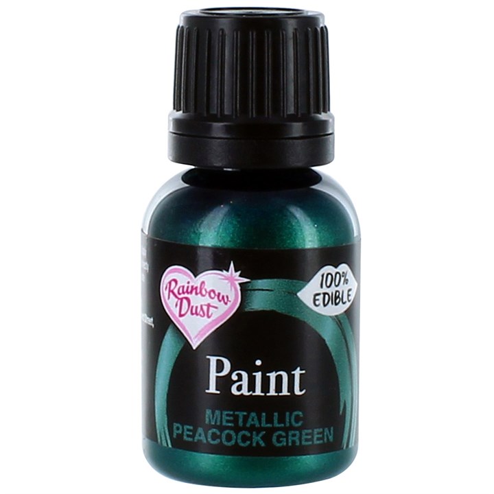 Rainbow Dust Edible Food Paints - Peacock Green