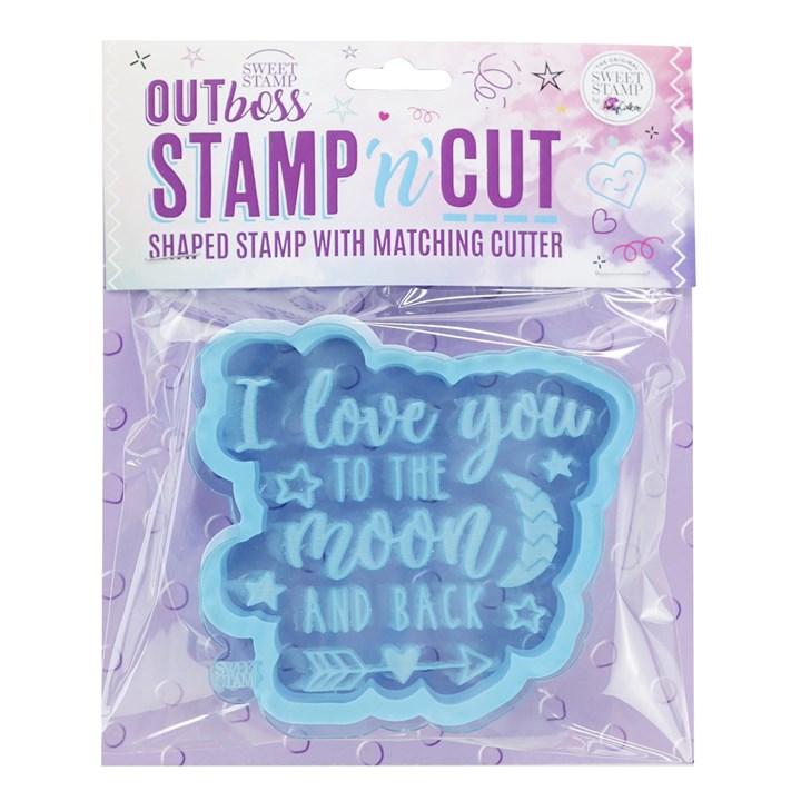 Sweet Stamp Love You To The Moon OUTboss Stamp n Cut Set