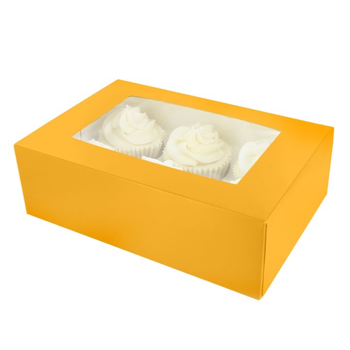 6/12 Cupcake Box - Brights-Sunflower-20PK