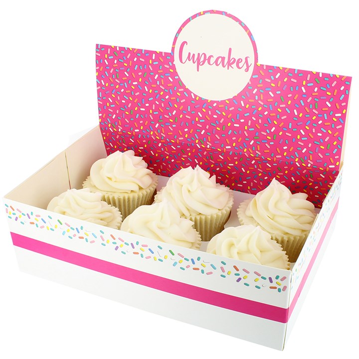 6/12 Cupcake Display Box - Sprinkles-Single