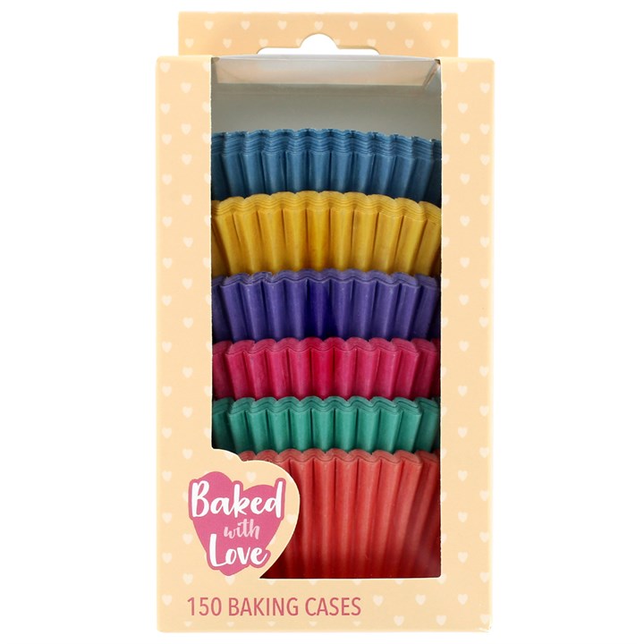 Baked with Love Brights Baking Cases 150 pack x 4