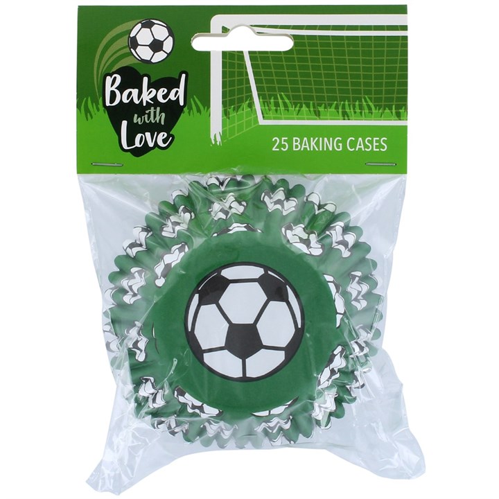 Baked with Love Foil Lined Football Baking Cases 25 pack