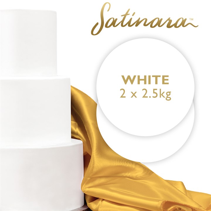 Satinara Luxury Sugar Paste 2 x 2.5kg - White