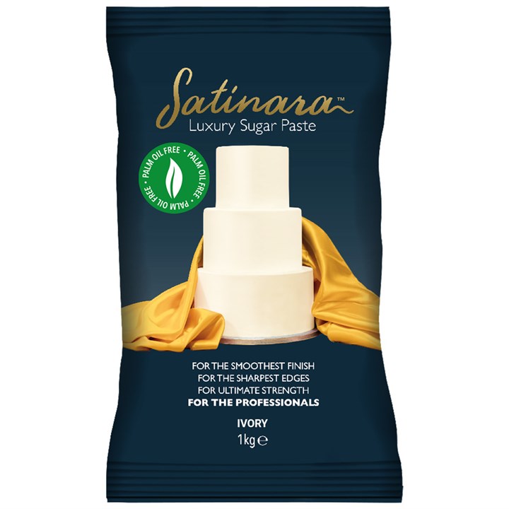 Satinara Palm Free Luxury Sugar Paste - Ivory - 1kg