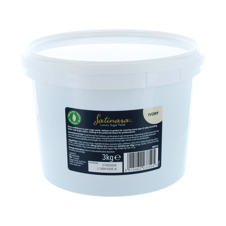Satinara Palm Free Luxury Sugar Paste - Ivory - 3kg