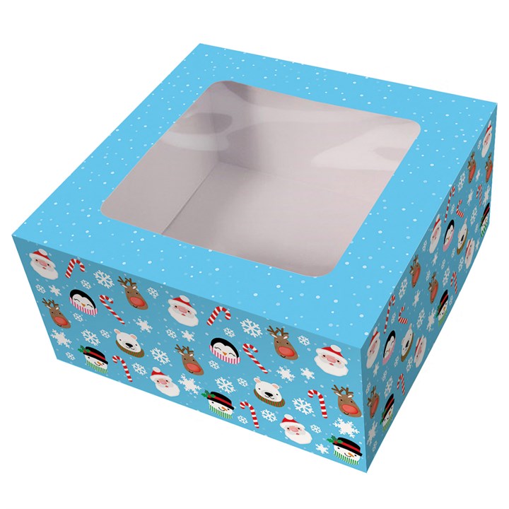 Christmas Friends Square Cake Box - 254 x 127mm (10 x 5") - single