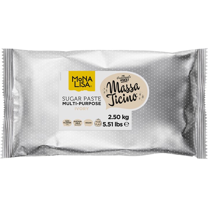 Massa Ticino by Mona Lisa Multi-Purpose Sugar Paste - Ivory -2.5kg - SALE