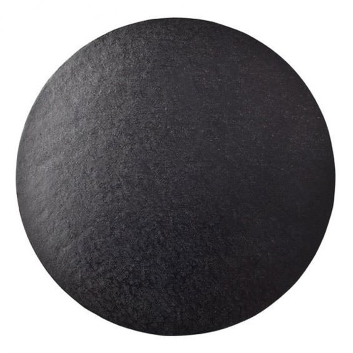 10'' (254mm) Double Thick Round Turned Edge Cake Cards Black Foil (between 2.5 & 3mm Thick)