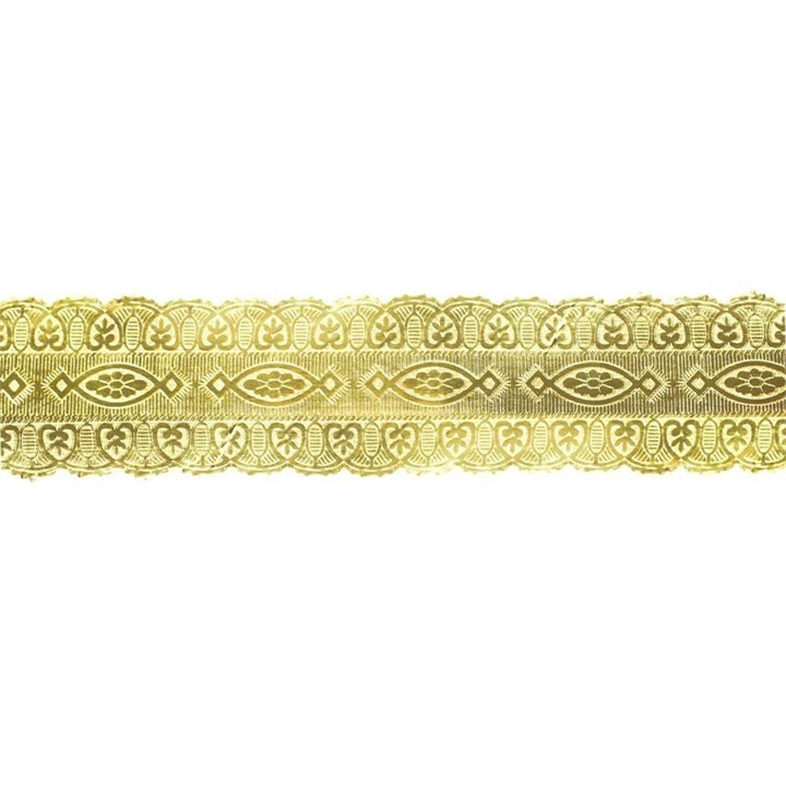 Gold Coloured Embossed Cake Band - 25mm x 50m