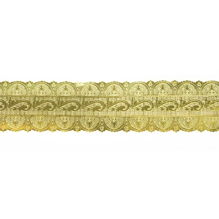 Gold Coloured Embossed Cake Band - 38mm x 50m