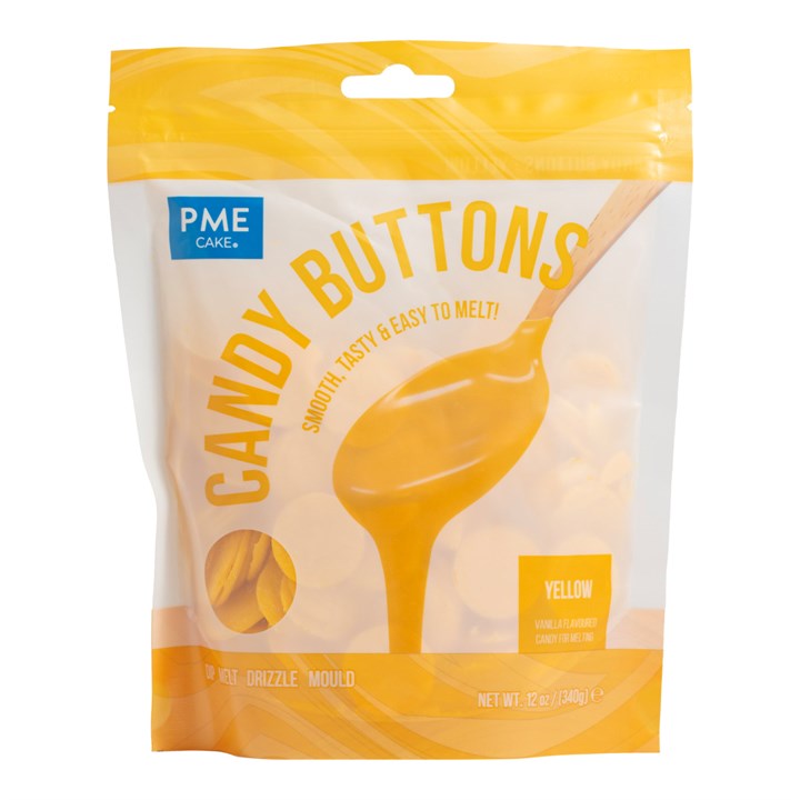 PME Candy Buttons - Yellow 340g