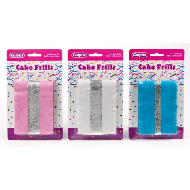 Assorted Silver Banded Cake Frills - 83 x 914mm