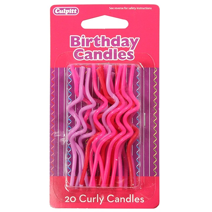 Pink Curly Candles