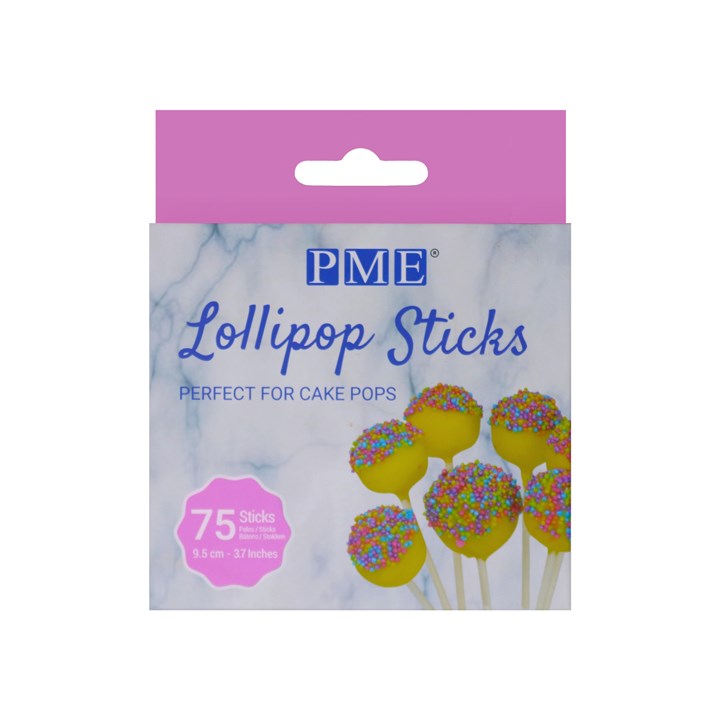 PME Cake Pop Lollipop Sticks 9.5cm - Pack of 75