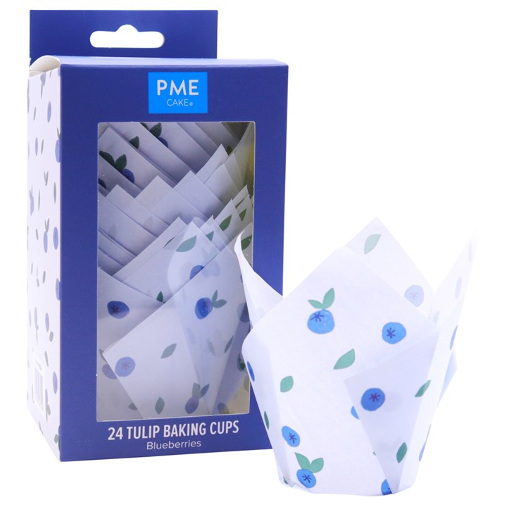 PME Tulip Baking Cases - Blueberries 24pk