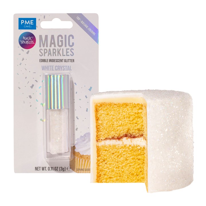 PME Edible Magic Sparkles 3g - White Crystal
