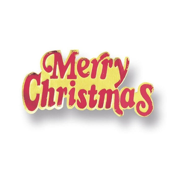 Merry Christmas Red and Gold Coloured Paper Motto