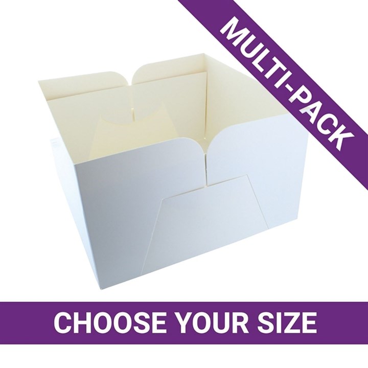 White Cake Box Bases Only - 50 pack