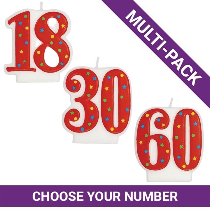 Milestone Numeral Candles - 6 Pack
