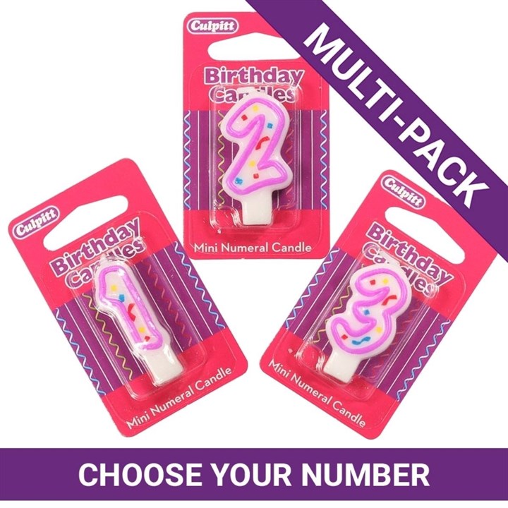 Mini Numeral Candles - 10 pack