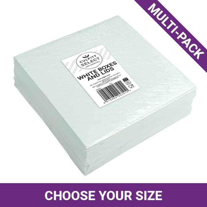 10 Pack Culpitt Select White Cake Boxes