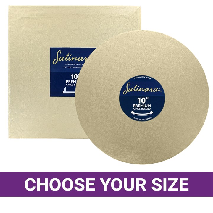 Satinara Pale Gold Round & Square Cake Boards - Singles