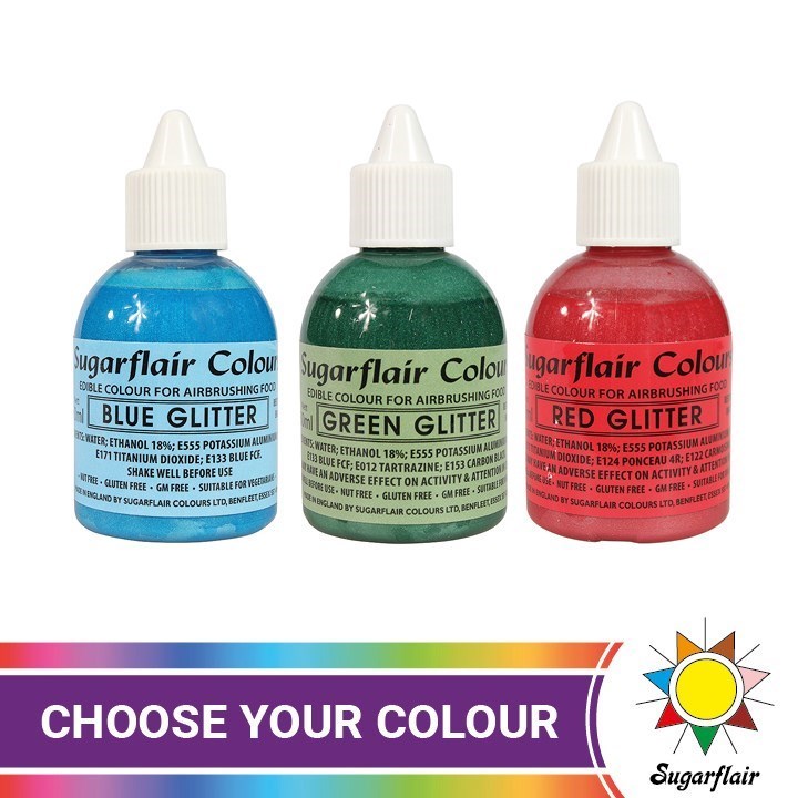 Sugarflair Glitter Airbrush Colours