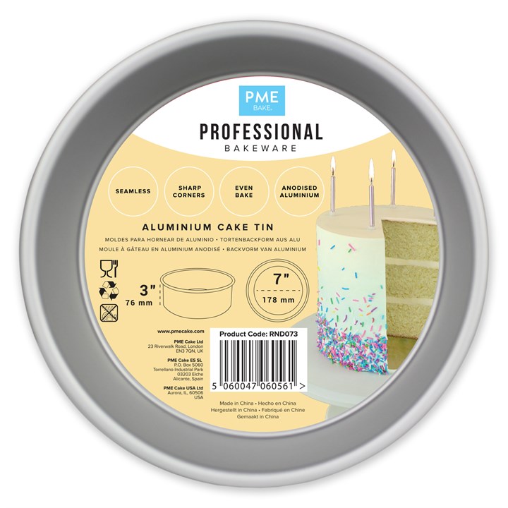 Round Cake Tin 7'' x 3'' (178mm x 76mm)