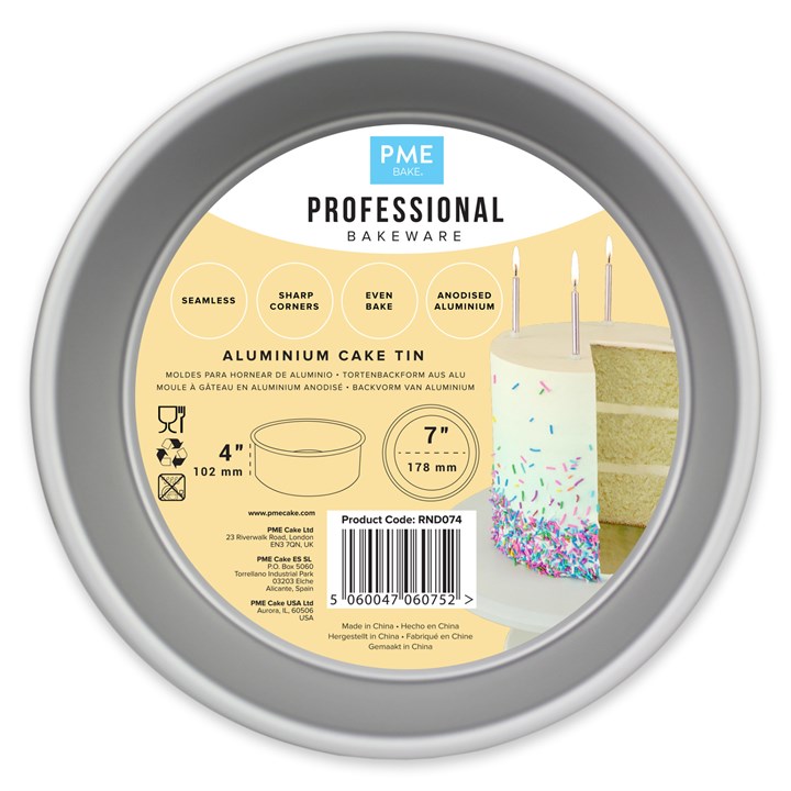Round Cake Tin 7'' x 4'' (178mm x 101mm)