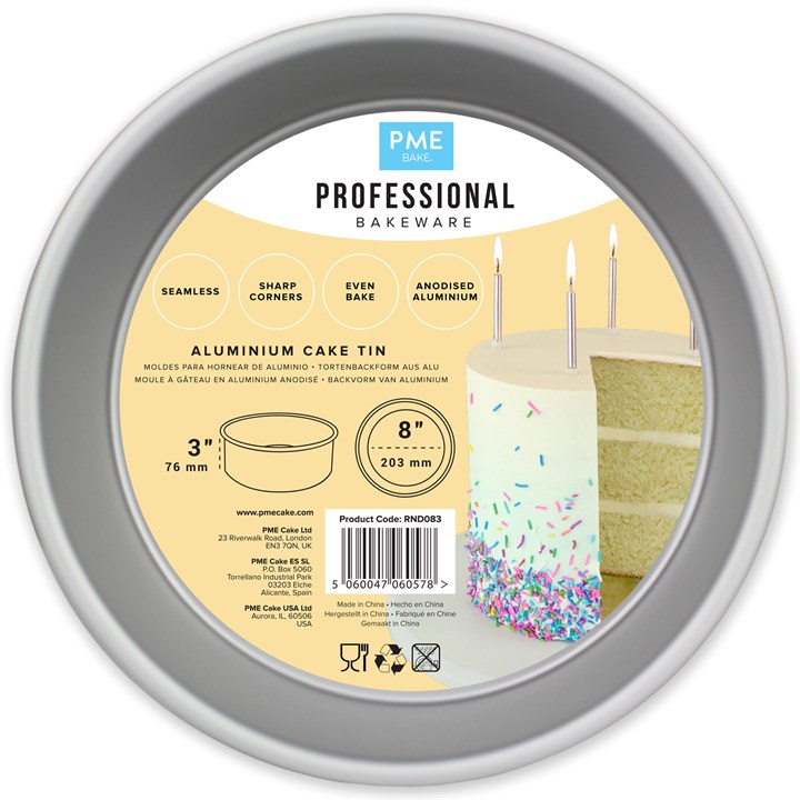 PME Seamless Professional Bakeware - Circle 203mm (8'')