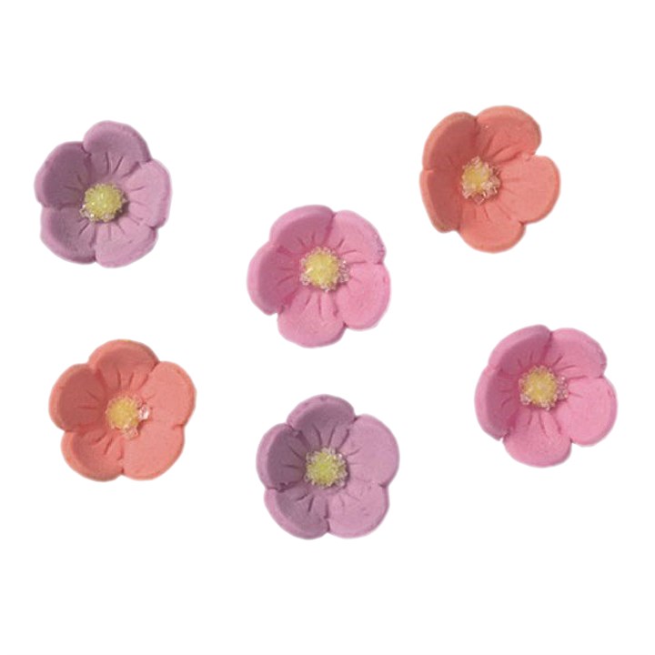 Assorted Sugar Flowers - Pink, Peach, Lilac