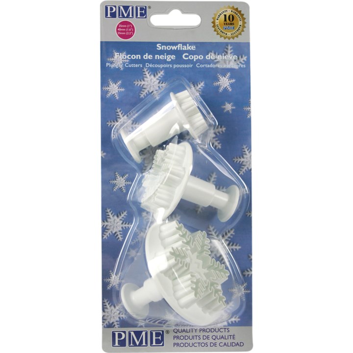 PME Mini Snowflake Plunger Cutter - 3 Set