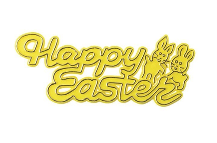 Happy Easter Plastic Motto