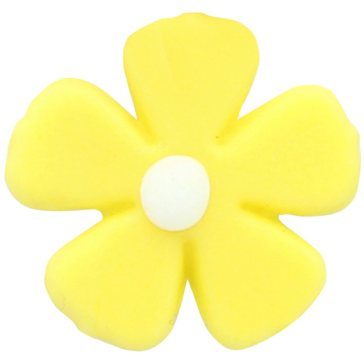 Yellow Five Petal Flower - 26mm