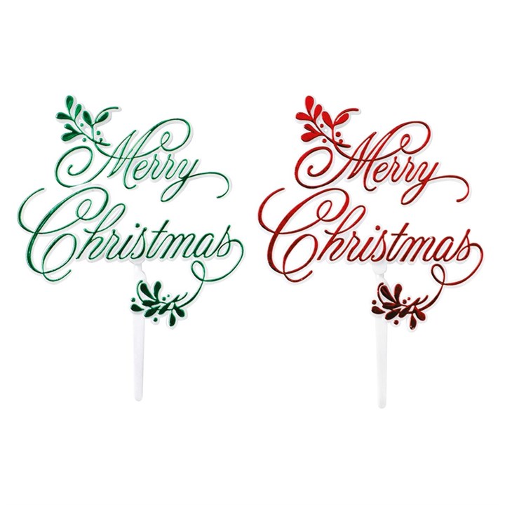 Plastic Merry Christmas Mistletoe Motto