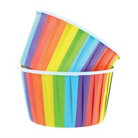 24 Rainbow Baking Cups - 60mm - Boxed 6